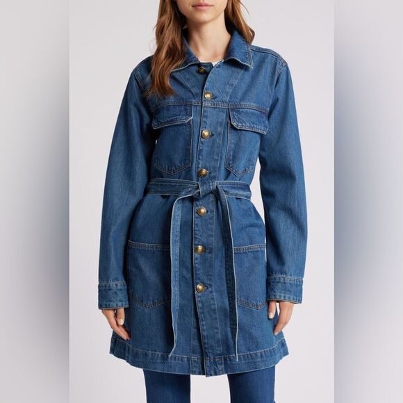 FRAME 70s belted denim retro jacket brand new with tags size medium - Picture 1 of 6